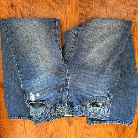 Girls size 10 High-Rise Baggy Wide Leg Jeans - Blue - Picture 10 of 12